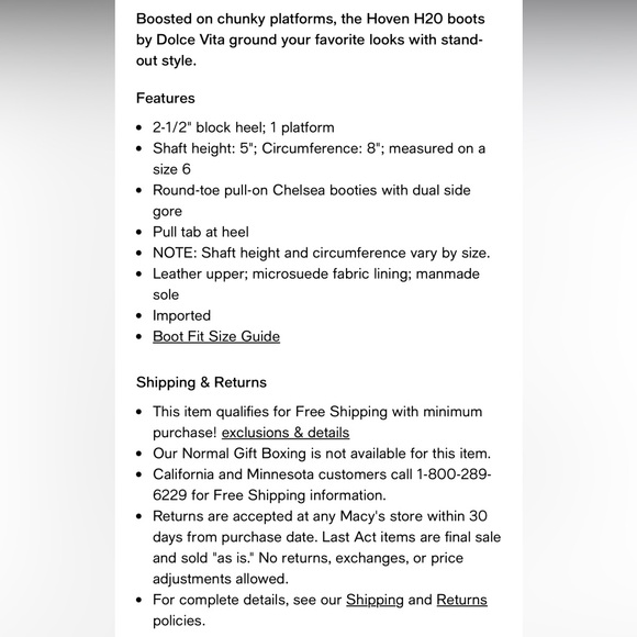 Dolce Vita Women's Hoven H2O Lug-Sole Boots - Picture 8 of 8